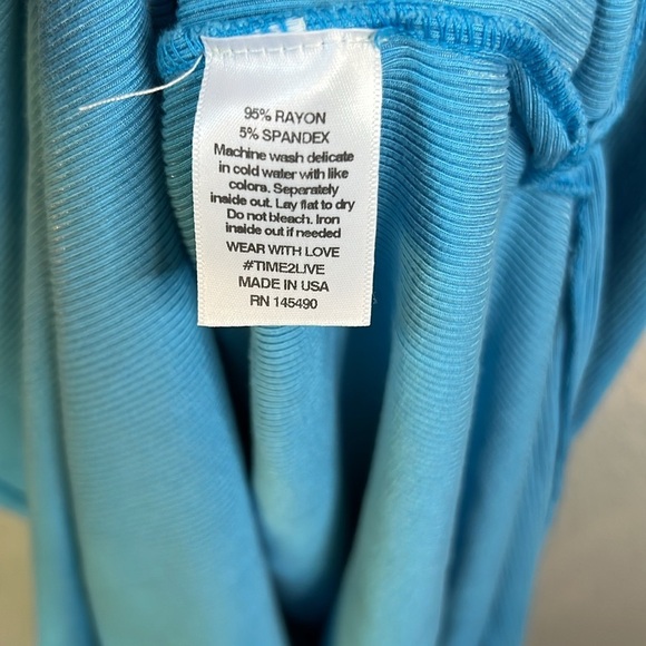 Electric & Rose Ribbed Tank Midi Dress Size M In Blue - Picture 6 of 6